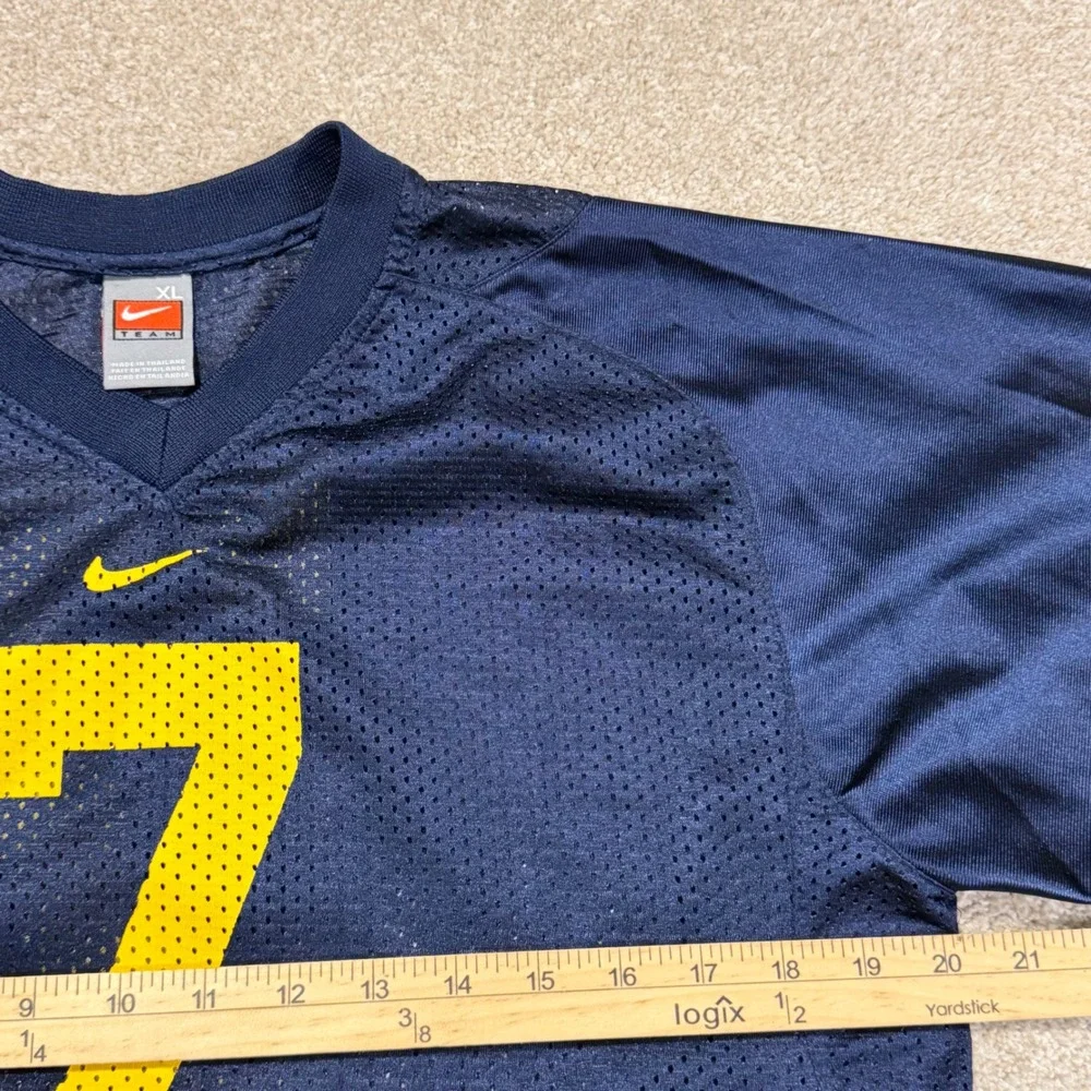 Nike Football Jersey Kids XL Blue‎ Yellow Number 7 Mesh Team Sports Shirt